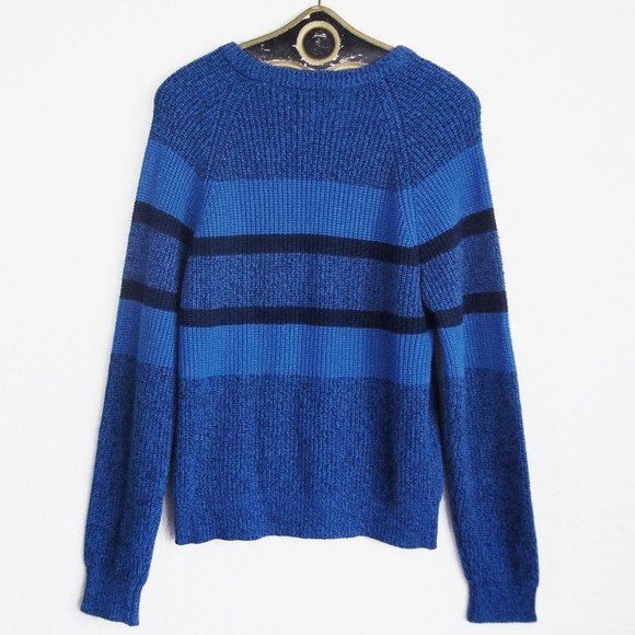 Unbranded Vintage Other - Vintage 90s GRUNGE Space Dye & Solid Stripes Ribbed Acrylic Knit Sweater M